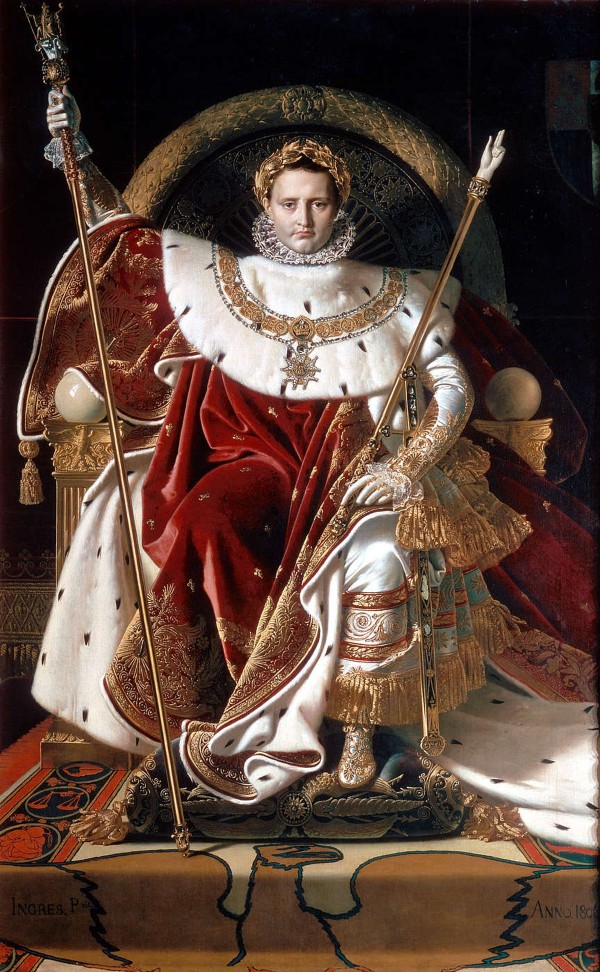 Napoleon on his imperial throne par Jacques-Louis David